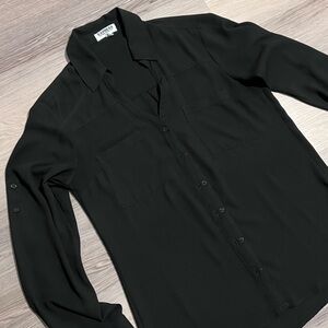 Express Black Portofino Slim Fit Button Down Shirt